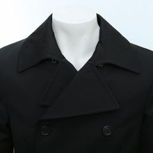 Load image into Gallery viewer, Black Compact Wool Double Breasted Overcoat
