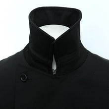 Load image into Gallery viewer, Black Compact Wool Double Breasted Overcoat
