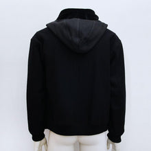 Load image into Gallery viewer, Wool Jacket With Leather Hood
