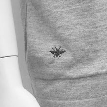 Load image into Gallery viewer, Grey Wool Sleeveless Cardigan With Bee Emblem
