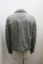 Load image into Gallery viewer, Grey Calfskin Leather Jacket
