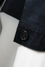 Load image into Gallery viewer, Midnight Blue Suede Leather Overshirt Jacket

