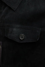Load image into Gallery viewer, Midnight Blue Suede Leather Overshirt Jacket
