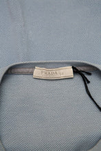 Load image into Gallery viewer, Light Blue Cotton Pique Fabric V Neck Jumper
