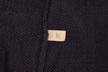 Load image into Gallery viewer, Blue Chunky Knit Mohair Nylon Blend Collared Cardigan
