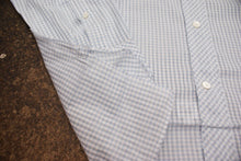 Load image into Gallery viewer, Light Blue Gingham Check Shirt With Raw Edges
