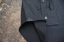 Load image into Gallery viewer, Smart Black Shirt With Gros Grain Placket
