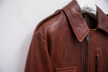 Load image into Gallery viewer, Replica Calfskin Leather Aviators Jacket
