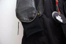 Load image into Gallery viewer, 3/4 Length Cotton Jacket With Leather Sleeves
