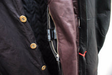 Load image into Gallery viewer, 3/4 Length Cotton Jacket With Leather Sleeves
