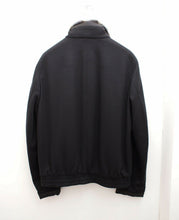 Load image into Gallery viewer, Black Wool Bomber Jacket With Fur Collar
