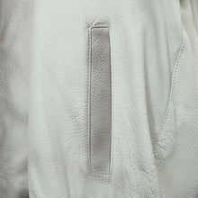 Load image into Gallery viewer, White Pebbled Deer Skin Leather Jacket With Gradient
