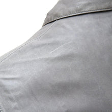 Load image into Gallery viewer, Grey Nappa Leather Bomber Jacket
