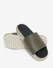 Load image into Gallery viewer, Khaki Leather Espadrille Sandals
