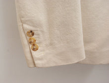 Load image into Gallery viewer, Cotton Twill Blazer In Ivory
