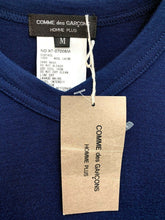 Load image into Gallery viewer, Homme Plus Blue Wool V Neck T Shirt
