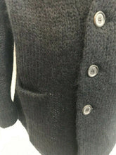 Load image into Gallery viewer, Black Mohair Button Cardigan
