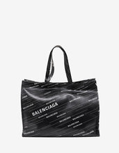 Load image into Gallery viewer, Black All-Over Logo Shopper Bag
