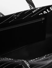 Load image into Gallery viewer, Black All-Over Logo Shopper Bag
