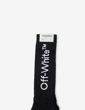 Load image into Gallery viewer, Black Diagonals Mid Length Socks
