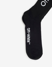 Load image into Gallery viewer, Black Diagonals Mid Length Socks
