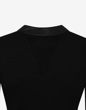 Load image into Gallery viewer, Black Cashmere Cardigan with Leather Trim
