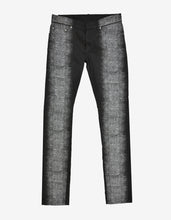 Load image into Gallery viewer, Black Spray Paint Effect Slim Cotton Jeans -
