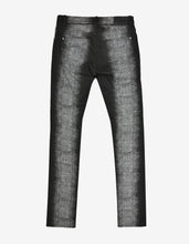 Load image into Gallery viewer, Black Spray Paint Effect Slim Cotton Jeans -
