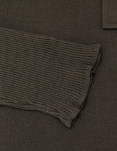 Load image into Gallery viewer, Khaki Polo T-Shirt with Ribbed Inserts -
